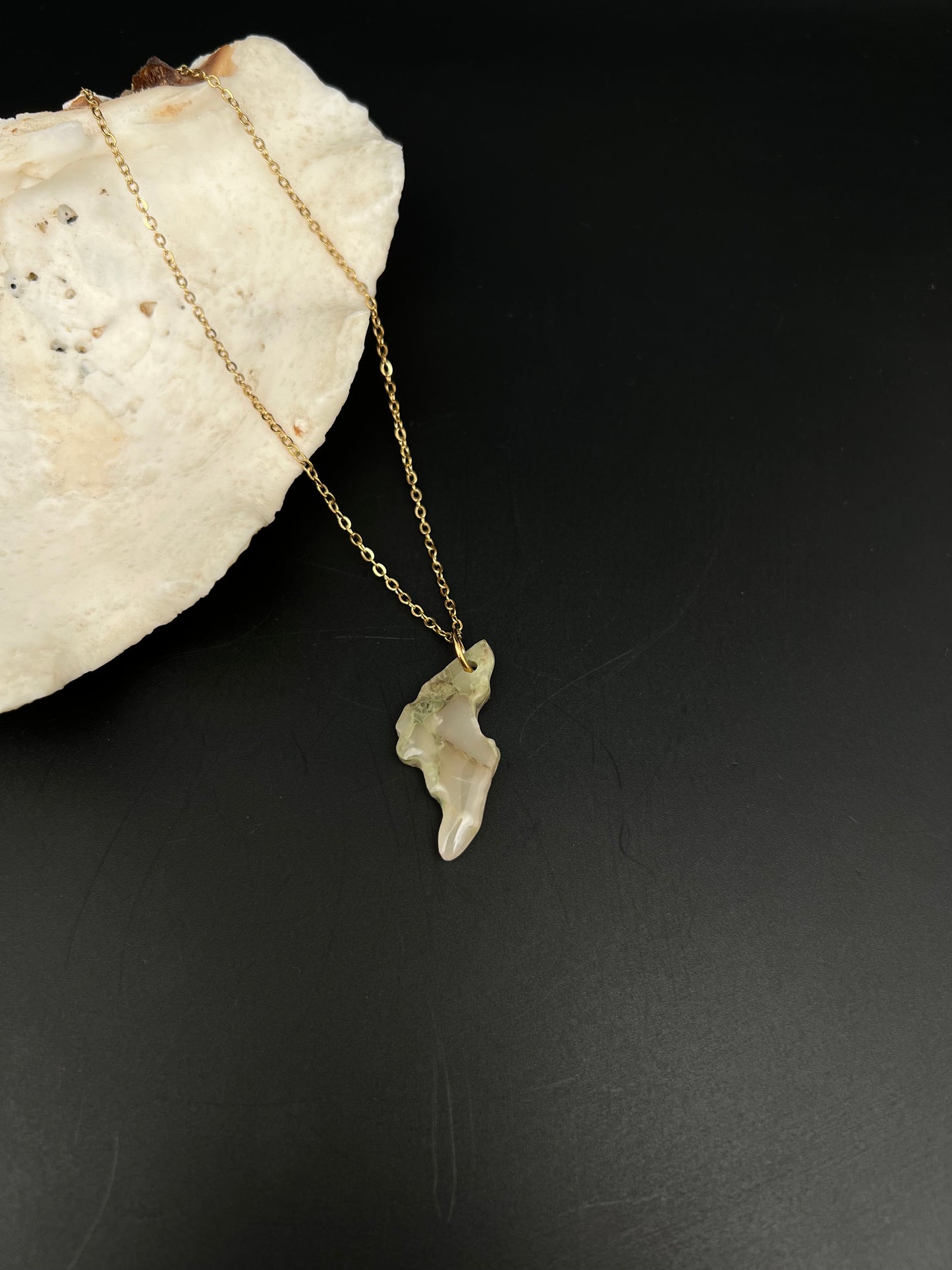 Tinian Map Necklace