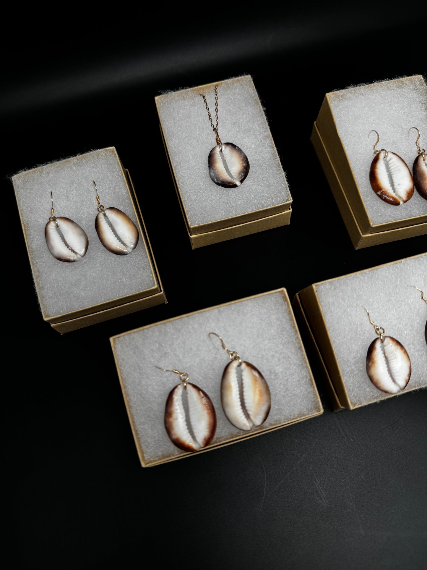 Cowrie Earrings & Necklace