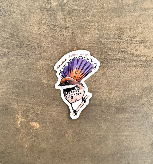 NA’ABAK Sticker - Rufous Fantail