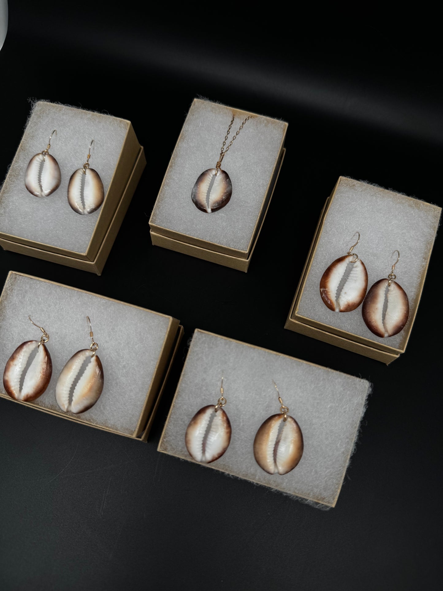 Cowrie Earrings & Necklace