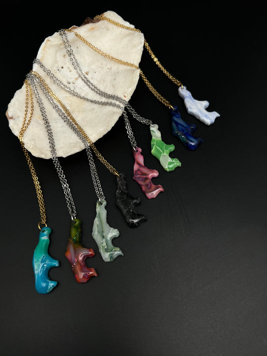 Saipan Map Necklace