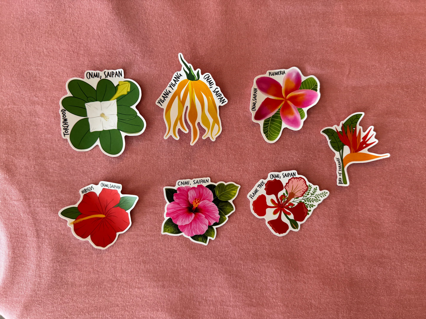 Tropical Flowers Stickers