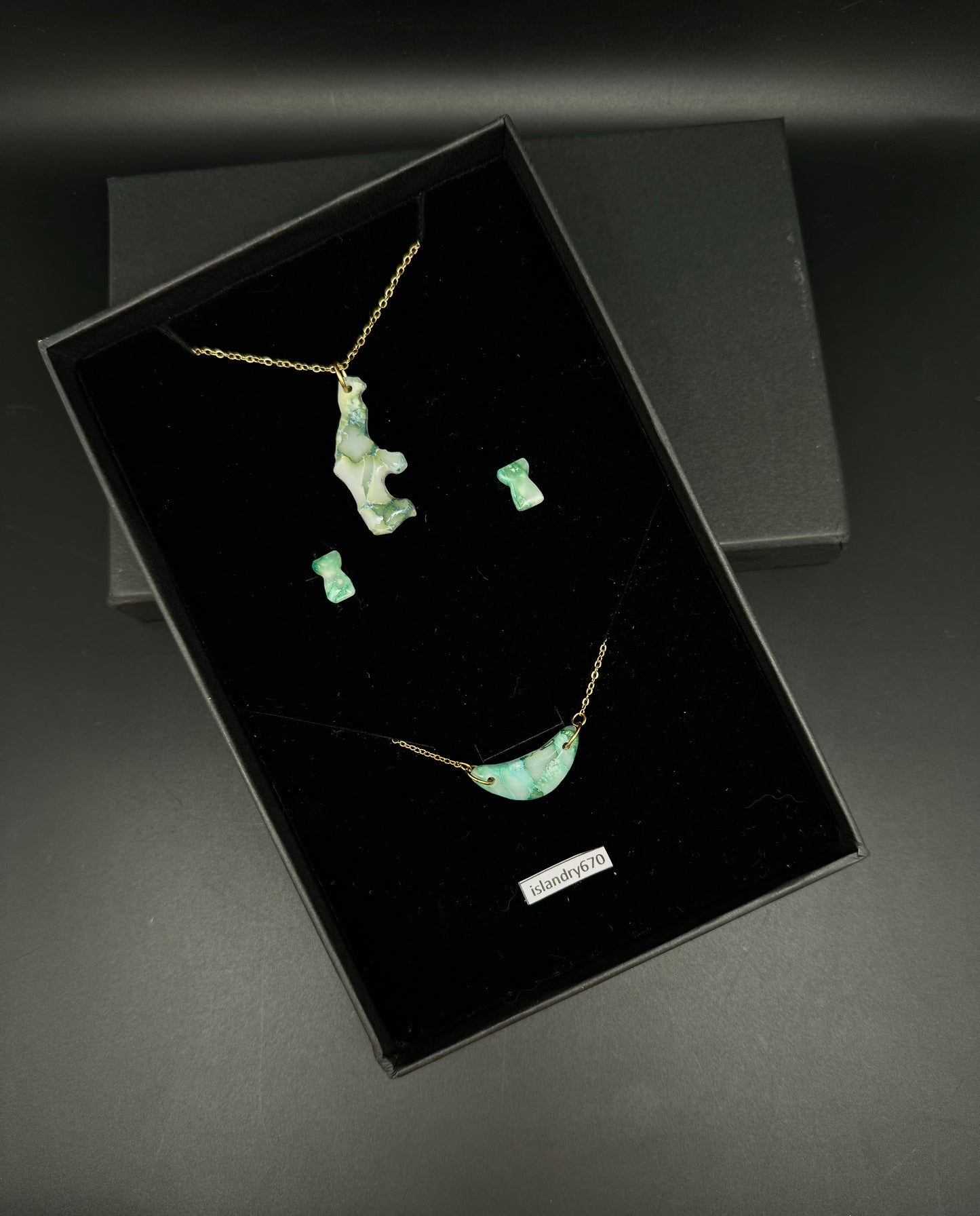 Saipan Map Jewelry Set